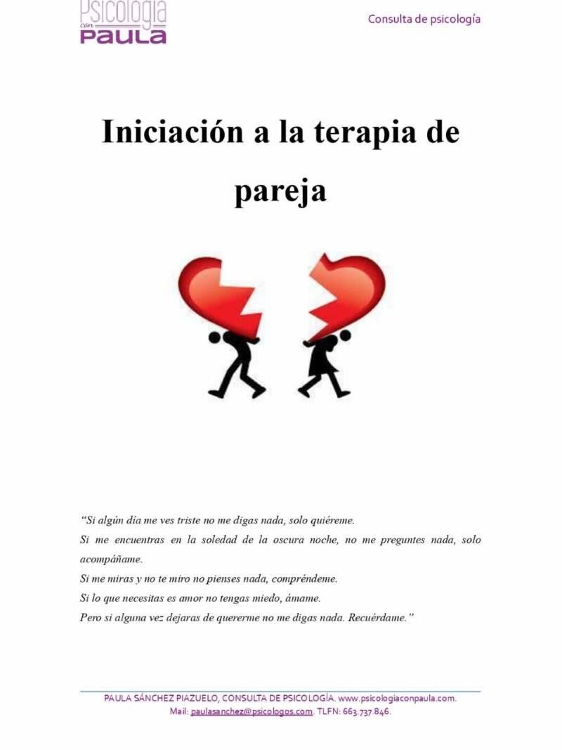 Iniciación a Terapia de Pareja
